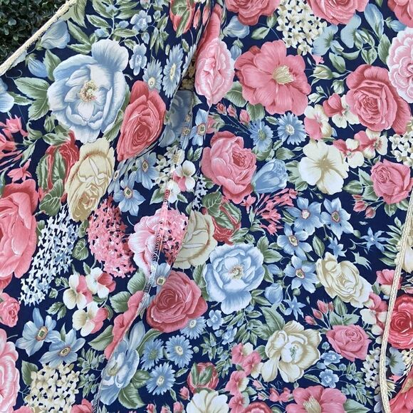 Vintage Val Mode Sheer Lace Trim & Floral Print Robe Lingerie - Picture 5 of 8